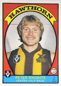 1978 Scanlens VFL #1 Peter Knights Front